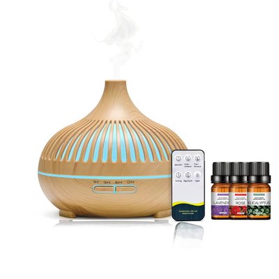 Essential Oil Humidifier + 3 Oils - 6 Color Options - Grill Light Oak