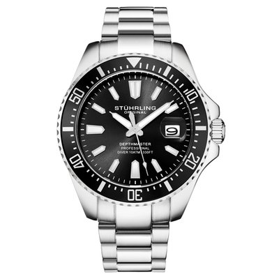 Men's Depthmaster Diver Watch - 4 Color Options - Black/Silver