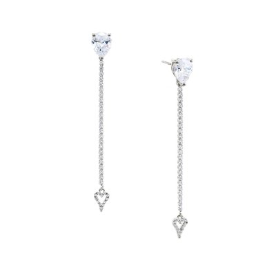 Convertible Heart Drop Earrings - 2 Color Options