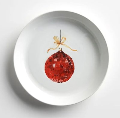 Round Porcelain Tray - Ornament