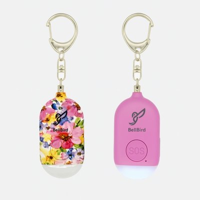 Rechargeable Personal Safety Alarm (set Of 2) - Pink/Floral