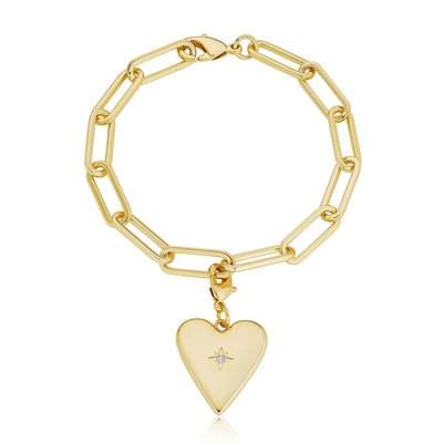 Heart Charm Bracelet - 2 Color Options