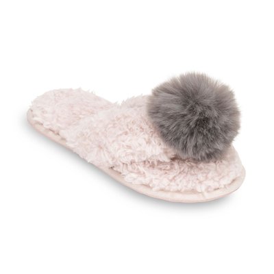 Pom Pom Faux Fur Slipper - Lilac