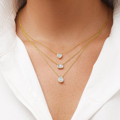 Triple Layered Necklace - Yellow Gold