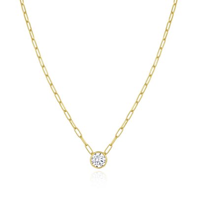 Solitaire Bezel Necklace
