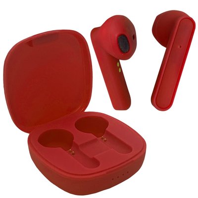 Wireless Earbuds & Charging Case - Ruby Red