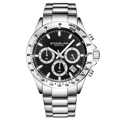 Men's Ultima Chronograph Watch - 4 Color Options - Black/Silver