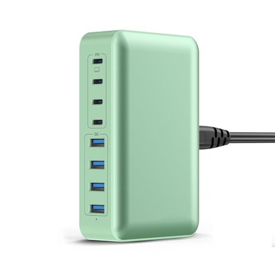 8-port Charging Hub - 8 Color Options - Green