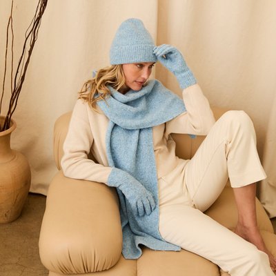 Cashmere Beanie - Artic Blue