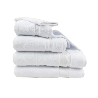 6 Piece Bath Towel Set - White