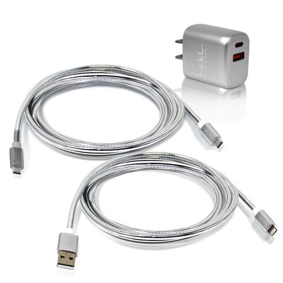 Universal Rapid Charging 3 Piece Bundle - Silver