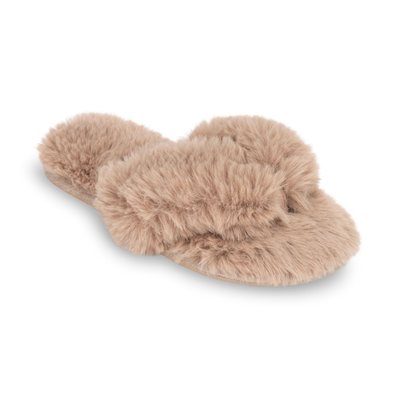 Faux Fur Slipper - Beige