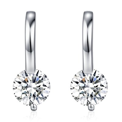 Velvet Royalty Huggie Earrings - Platinum