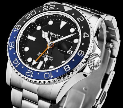 Men's Meridian Diver Watch - 2 Color Options - Blue/Black