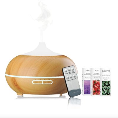 Essential Oil Humidifier + 3 Oils - Dark Oak