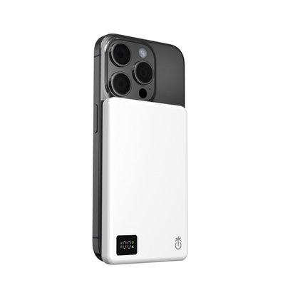 Magnetic Wireless Power Bank - White