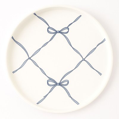 Round Serving Tray - Bows & Ribbon