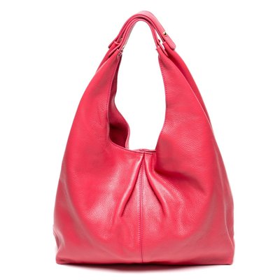 NADIA Leather Handbag - Fuschia