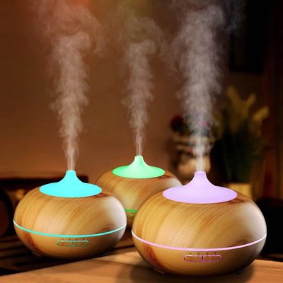 Essential Oil Humidifier + 3 Oils - Light Oak