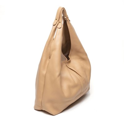 NADIA Leather Handbag - Nude