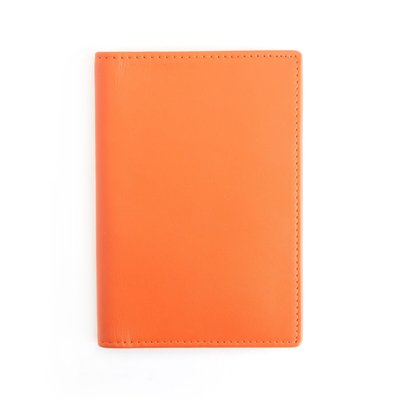 Monogrammed RFID Leather Passport Case - Orange