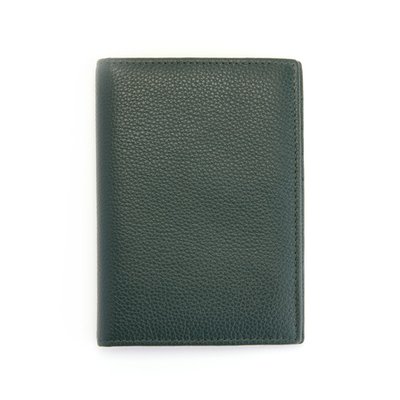 Monogrammed RFID Leather Passport Case - Dark Green