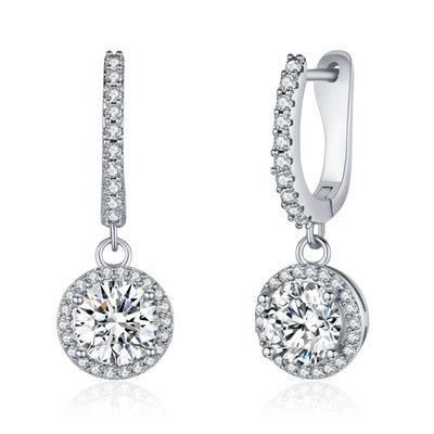 Marie Classic Solitaire Huggie Earrings - 3 Color Options