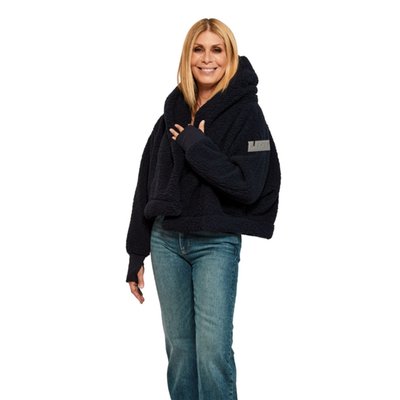 Sports Logo Cropped Sherpa Lounger Jacket - 10 Style Options