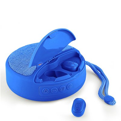 2 -1 Wireless Speaker & Earbuds - Blue
