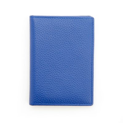 Monogrammed RFID Leather Passport Case - Cobalt Blue