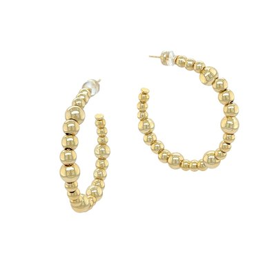 Beaded Hoop Earring - 2 Color Options