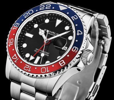 Men's Meridian Diver Watch - 2 Color Options - Red/Blue/Black