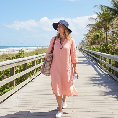 Ice Pack Cooling Sun Hat - Navy Blue