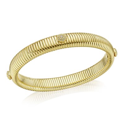 Pave Disc Flexible Bracelet