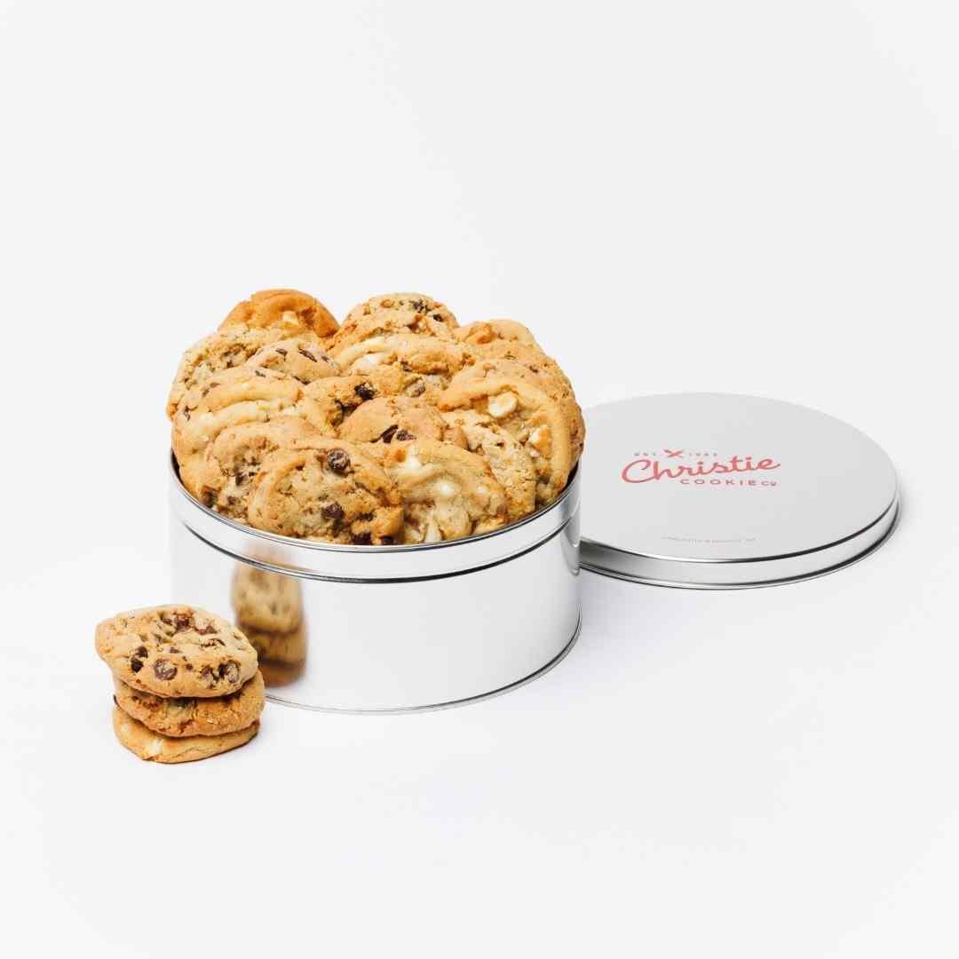 Classic assortment gourmet cookie gift tin with lid