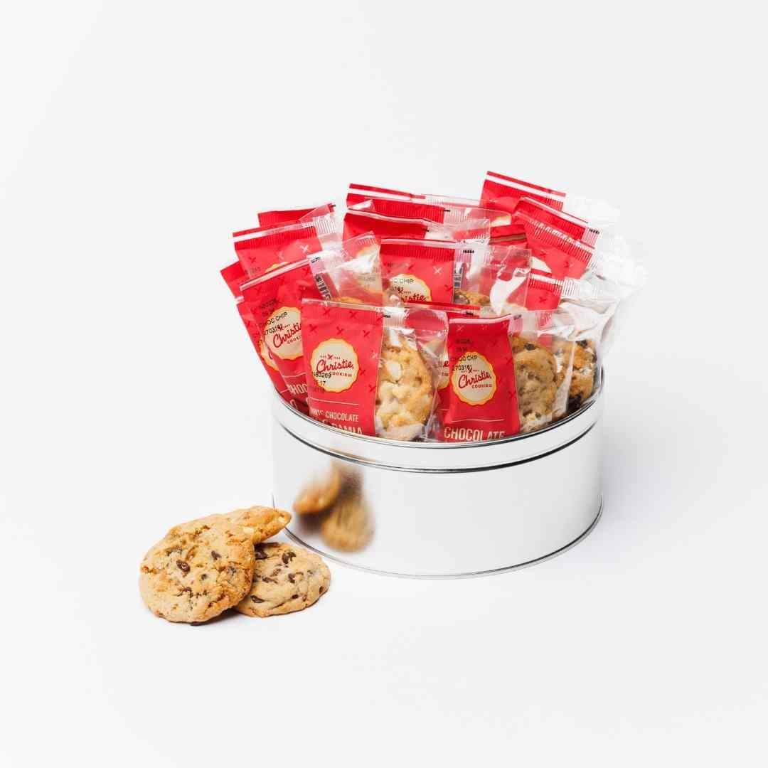 Individually wrapped classic assortment gourmet cookie gift tin