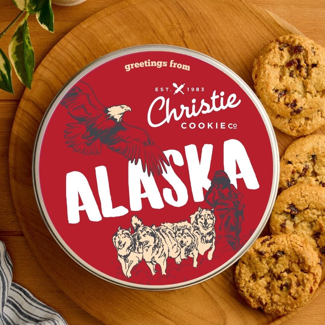 Alaska gourmet cookie gift tin