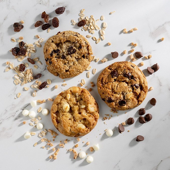 Classic assortment cookies with ingredients