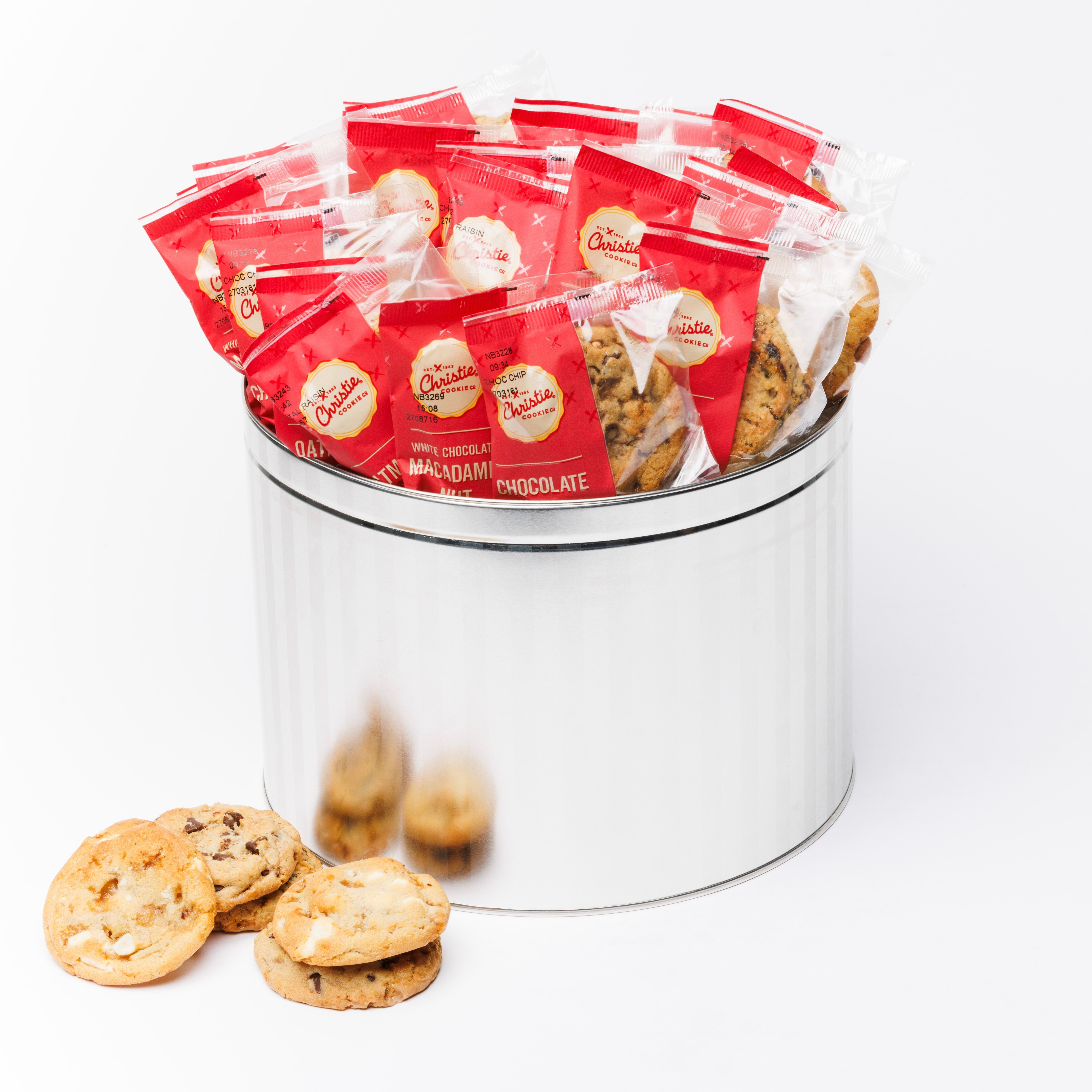 individually wrapped gourmet cookie gift tin