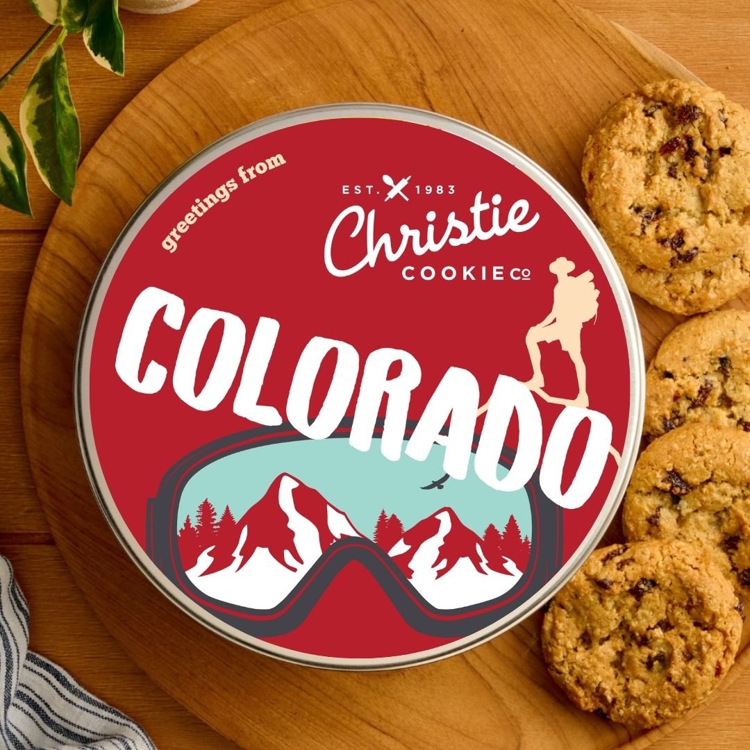 Colorado gourmet cookie gift tin