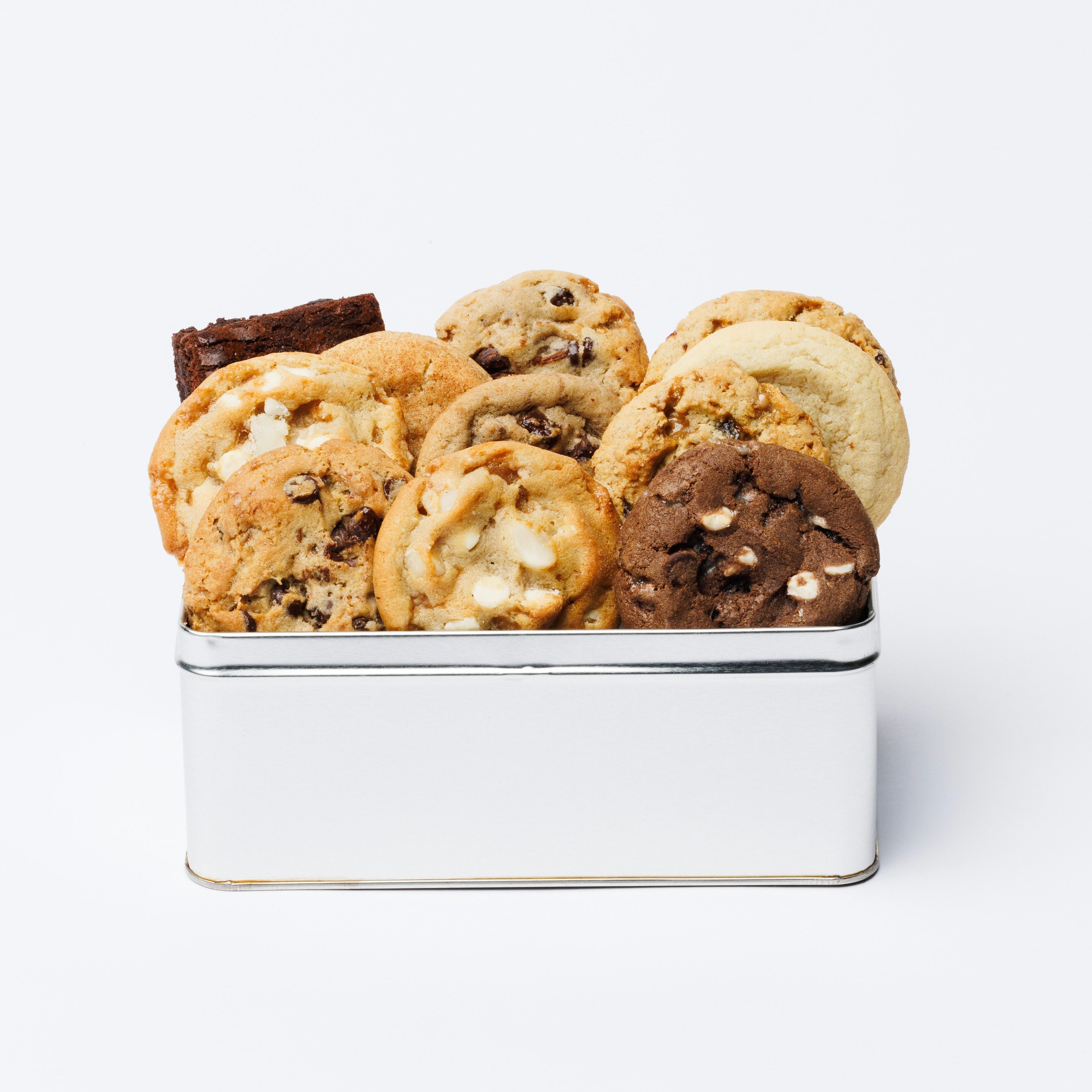 Great 8 assortment gourmet cookie and brownie gift tin