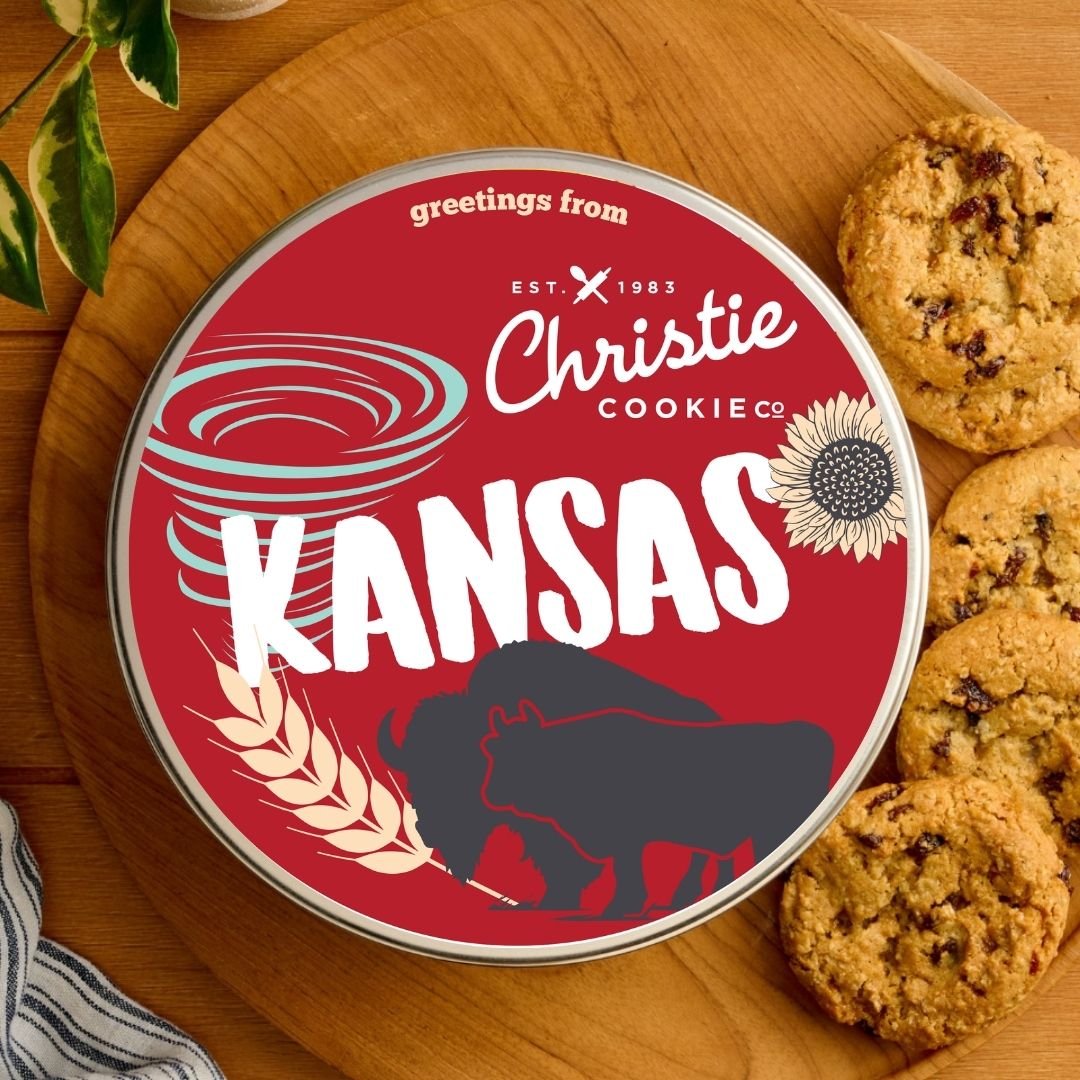 Kansas gourmet cookie gift tin