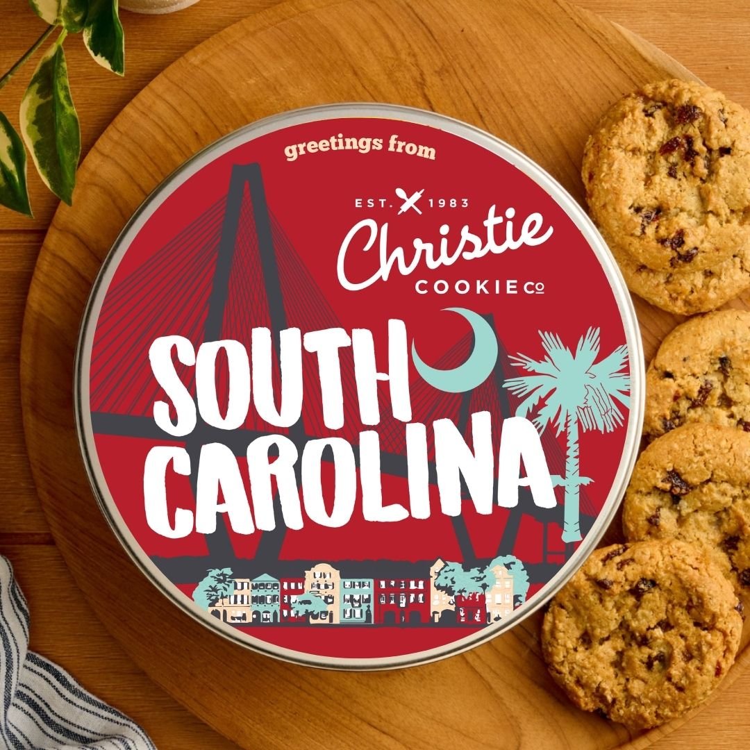 South Carolina gourmet cookie gift tin