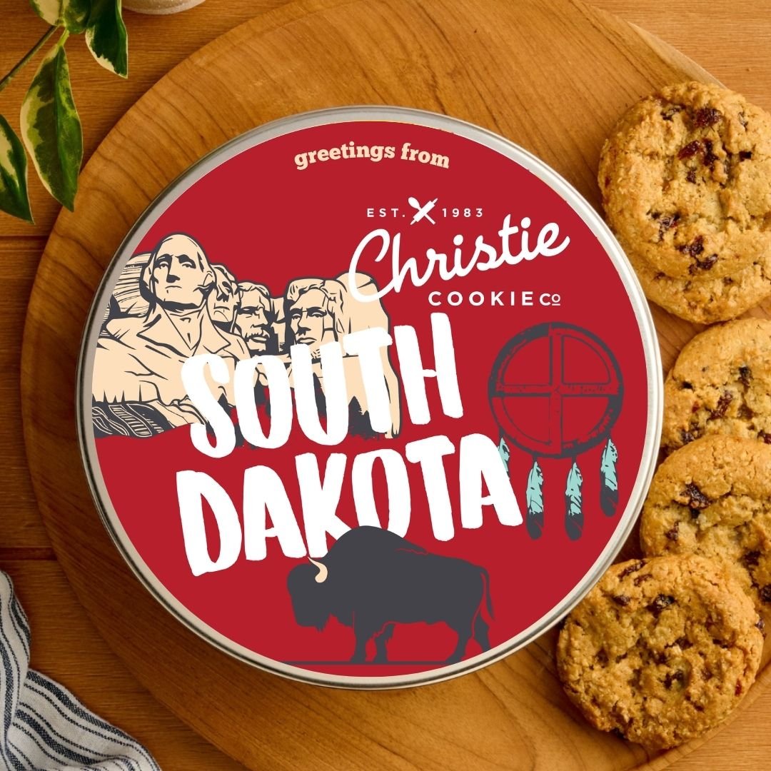 South Dakota gourmet cookie gift tin
