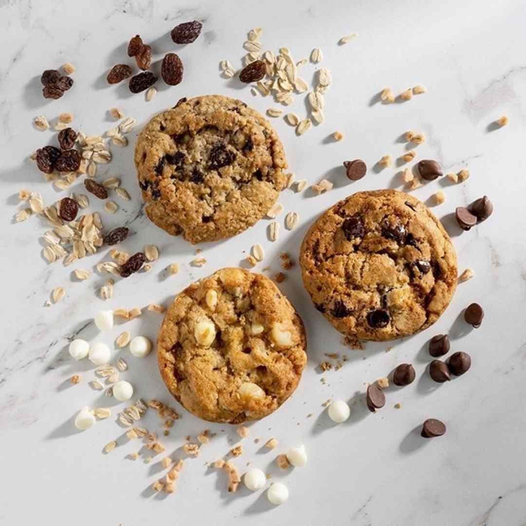 Classic assortment gourmet cookies with ingredients