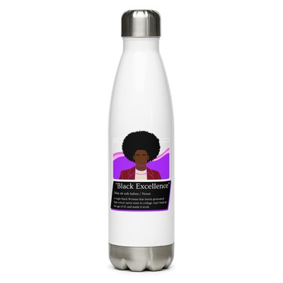 Black Excellence Definition Water Bottle