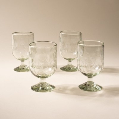 Etched Thistle Glassware