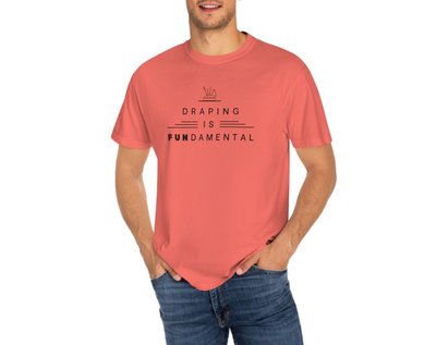 Draping is Fundamental Gender Neutral Relaxed Cotton T