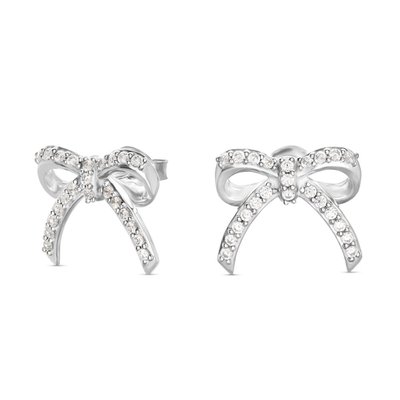 Shine Bright Bow Earrings in Sterling Silver