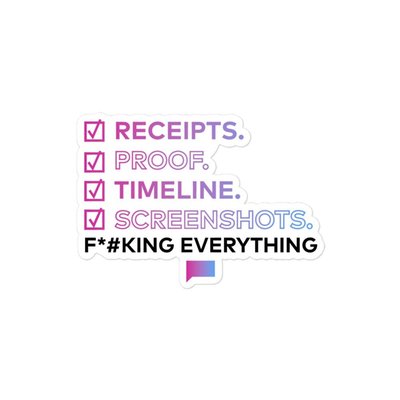 The Real Housewives Of Salt Lake City Receipts Die Cut Sticker